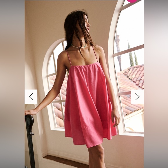 Pink Free People Mini Dress - Size M - Picture 1 of 6